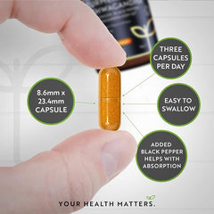 Nutravita Turmeric & Ashwagandha KSM-66 ® - 180 High Strength Capsules with Ginger & Black Pepper - Organic Tumeric & Ashwagandha Supplement - Vegan & Gluten Free