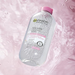 Garnier Micellar Cleansing Water, Gentle face Cleanser & Makeup Remover, Fragrance-Free, Vegan Formula, Suitable For All Skin Types, Even Sensitive, Skin Active, 400ml (Pack of 2)
