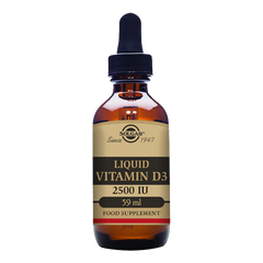 Solgar -Liquid Vitamin D3 2500 IU (62.5 mcg) - Natural Orange Flavour - 59ml