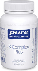 Pure Encapsulations Vitamin B-Complex Plus - B Vitamin Formula with Active Folate - for Cardiovascular Health, Memory, Skin & Hair - 60 Capsules