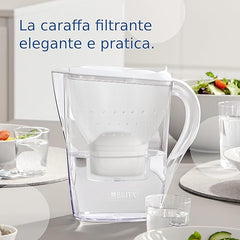 BRITA Marella Water Filter Jug Starter Pack - White (2.4L) incl. 3x MAXTRA PRO All-in-1 & MAXTRA PRO Limescale Expert Water Filter Cartridge 6 Pack (NEW) - Original refill