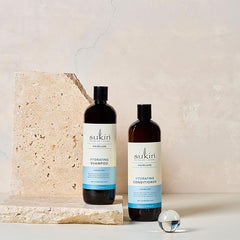Sukin Hydrating Shampoo 500ml - moisturises scalp and repairs dry and damaged hair, adds shine and tames frizz - with Coconut Oil & Shea Butter; cruelty free & vegan friendly.