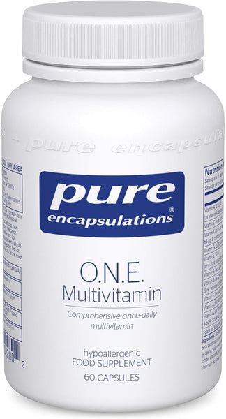 Pure Encapsulations O.N.E. Multivitamin - Comprehensive Once-Daily Multivitamin - with Vitamins A, B1, B2, B3, B5, B6, C, D, E, K, Folate & Selenium - 60 Capsules