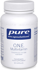 Pure Encapsulations O.N.E. Multivitamin - Comprehensive Once-Daily Multivitamin - with Vitamins A, B1, B2, B3, B5, B6, C, D, E, K, Folate & Selenium - 60 Capsules