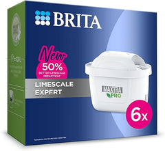 BRITA Marella Water Filter Jug Starter Pack - White (2.4L) incl. 3x MAXTRA PRO All-in-1 & MAXTRA PRO Limescale Expert Water Filter Cartridge 6 Pack (NEW) - Original refill