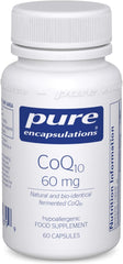Pure Encapsulations CoQ10 60mg - Natural and Bio-Identical Fermented Coenzyme Q10-60 Capsules