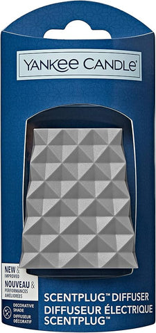 Yankee Candle ScentPlug Diffuser | Plug In Air Freshener Base | Silver Faceted Decorative Shade | UK 3 Pin Plug