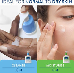 Cetaphil Gentle Skin Cleanser 236ml + Moisturiser Face & Body Lotion 236ml Skincare Set, For Normal to Dry Skin & Sensitive Skin