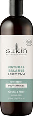 Sukin Natural Balance Shampoo 500ml - maintains naturally balanced hair - with an infusion of baobab, burdock & nettle extracts; cruelty free & vegan friendly.