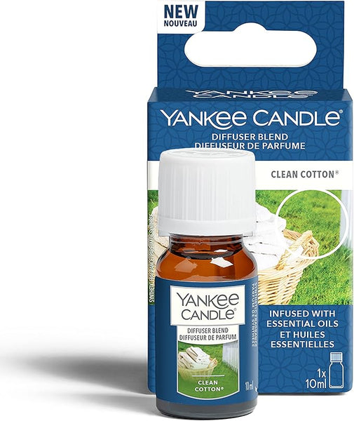 Yankee Candle Ultrasonic Aroma Diffuser Oil | Clean Cotton Diffuser Refill | 10ml