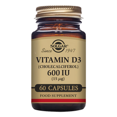 Solgar-Vitamin D3 (Cholecalciferol) 600 IU Vegetable Capsules