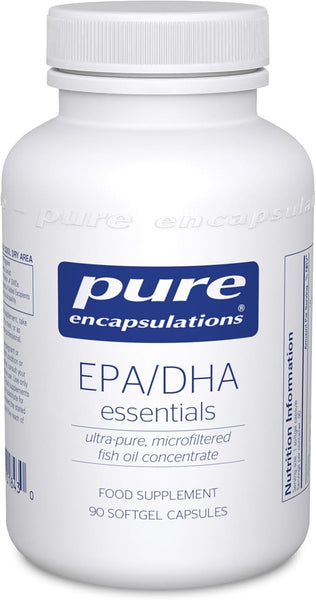 Pure Encapsulations EPA/DHA Essentials - Ultra-Pure, Microfiltered Fish Oil Concentrate - 90 Softgel Capsules