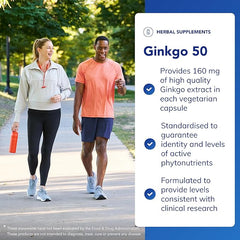 Pure Encapsulations Ginkgo 50 160mg - Hypoallergenic Ginkgo Biloba Extract Phytonutrient Supplement - 60 Capsules