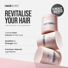 Hair Burst Advanced+ Hair Loss Supplement - Targets Root Causes, Promotes Strong, Full Hair - Natural, Science-Led Hair Products for Women - 4 Daily Capsules, 1 Solution