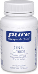 Pure Encapsulations O.N.E. Omega - 1000mg EPA/DHA - Fish Oil Supplement for Heart Health and Brain Function - 30 Softgel Capsules