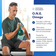 Pure Encapsulations O.N.E. Omega - 1000mg EPA/DHA - Fish Oil Supplement for Heart Health and Brain Function - 30 Softgel Capsules