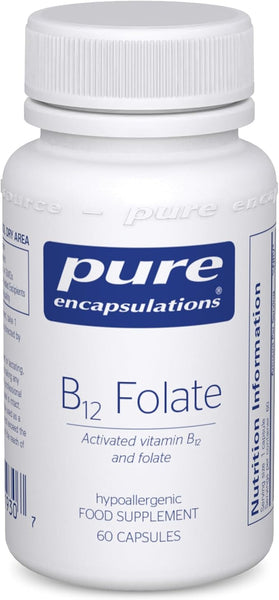 Pure Encapsulations Activated Vitamin B12 and Folate - Tiredness & Fatigue Supplement - 60 Capsules