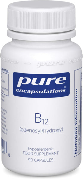 Pure Encapsulations B12 (Adenosyl/Hydroxy) - Hypoallergenic Blend with Vitamin B12-90 Capsules