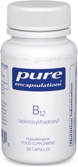Pure Encapsulations B12 (Adenosyl/Hydroxy) - Hypoallergenic Blend with Vitamin B12-90 Capsules