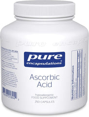 Pure Encapsulations Ascorbic Acid - 1000mg Professional Strength Vitamin C - Hypoallergenic Supplement - 250 Capsules