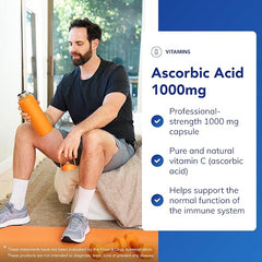 Pure Encapsulations Ascorbic Acid - 1000mg Professional Strength Vitamin C - Hypoallergenic Supplement - 250 Capsules