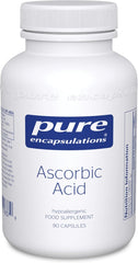 Pure Encapsulations Ascorbic Acid - 1000mg Professional Strength Vitamin C - Hypoallergenic Supplement - 90 Capsules
