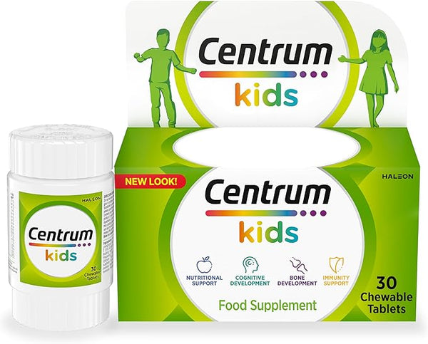 Centrum Kids Multivitamins & Minerals Tablets, 16 essential nutrients including Vitamin D, 30 Tablets