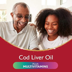 Seven Seas Cod Liver Oil Tablets, Plus Multivitamins & 110 mg Omega-3, 90 High Strength Capsules With Fish Oil, Plus Vitamin D, C, B12 & B6 & A, Folic Acid And Biotin, With EPA & DHA