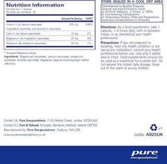 Pure Encapsulations Buffered Ascorbic Acid - Gentle Vitamin C 670mg - with Calcium Ascorbate, Magnesium Ascorbate and Potassium Ascorbate - 30 Capsules