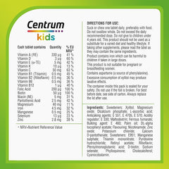 Centrum Kids Multivitamins & Minerals Tablets, 16 essential nutrients including Vitamin D, 30 Tablets
