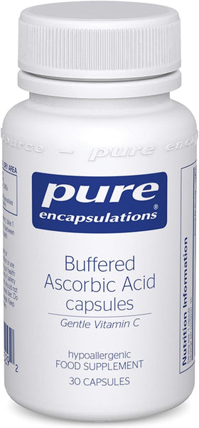 Pure Encapsulations Buffered Ascorbic Acid - Gentle Vitamin C 670mg - with Calcium Ascorbate, Magnesium Ascorbate and Potassium Ascorbate - 30 Capsules