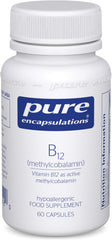 Pure Encapsulations Vitamin B12 Methylcobalamin 1000 UG - Advanced Vitamin B12 for a Healthy Nervous System - 60 Capsules