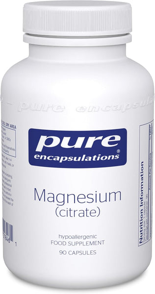 Pure Encapsulations Magnesium (Citrate) 150mg - Highly Bioavailable Magnesium Chelate - 90 Capsules