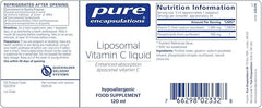 Pure Encapsulations - Liposomal Vitamin C Liquid - Enhanced-Absorption Liposomal Vitamin C - 120ml