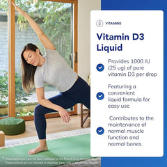 Pure Encapsulations Vitamin D3 Liquid - Hypoallergenic Support for Bone and Immune Health - 22.5ml