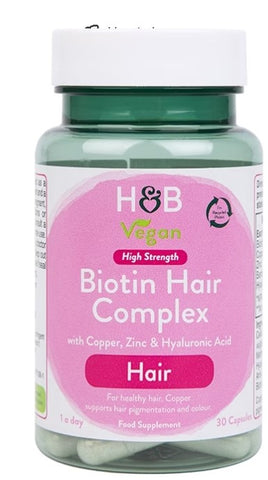 Holland & Barrett-Biotin Hair High Strength Complex 30 Capsules