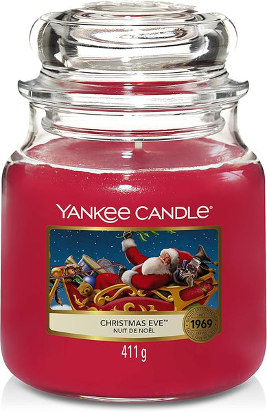 Yankee Candle Scented Candle | Christmas Eve Medium Jar Candle| Burn Time: up to 75 Hours