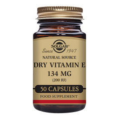 Solgar-Natural Source Dry Vitamin E 134 mg (200 IU) Vegetable Capsules - Pack of 50