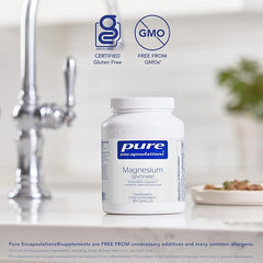 Pure Encapsulations Magnesium Glycinate 120mg - Bioavailable Magnesium Chelate Tiredness and Fatigue Supplement - 360 Capsules