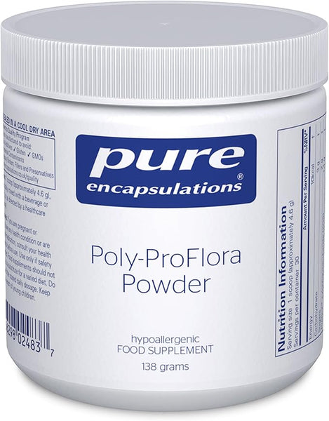 Pure Encapsulations Poly-ProFlora Powder - Blend of Prebiotics & Polyphenols - with Cranberry, Blueberry & Pomegranate Extracts - 138 Grams
