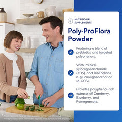 Pure Encapsulations Poly-ProFlora Powder - Blend of Prebiotics & Polyphenols - with Cranberry, Blueberry & Pomegranate Extracts - 138 Grams