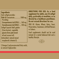 Solgar-Fish Oil Concentrate 1000 mg Softgels - Pack of 60
