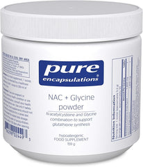 Pure Encapsulations NAC + Glycine Powder - Supports Antioxidant, Liver, Respiratory, and Immune Health - 159g