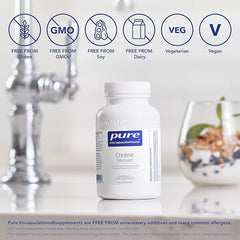 Pure Encapsulations Choline (Bitartrate) - for a Normal Liver Function & Metabolism - Supplement with high-dose Choline - 100 Capsules