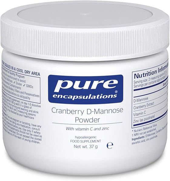 Pure Encapsulations Cranberry D-Mannose Powder - Highly Concentrated Mannose - Natural and Pure Ingredients - with Vitamin C and Zinc - 37g