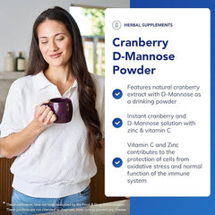 Pure Encapsulations Cranberry D-Mannose Powder - Highly Concentrated Mannose - Natural and Pure Ingredients - with Vitamin C and Zinc - 37g