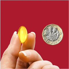Seven Seas High Strength Cod Liver Oil Tablets With Omega-3, Fish Oil, Gelatine Free, 120 Capsules, EPA & DHA, Plus High Strength Vitamin D