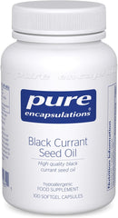 Pure Encapsulations Black Currant Seed Oil 500mg - Maintaining Heart Health & Immune Support - 100 Softgel Capsules