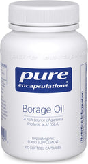 Pure Encapsulations Borage Oil - 200mg GLA per Capsule - Rich Source of Gamma Linolenic Acid - 60 Softgel Capsules