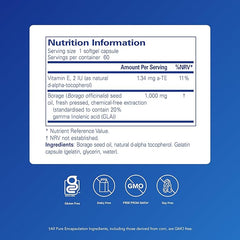 Pure Encapsulations Borage Oil - 200mg GLA per Capsule - Rich Source of Gamma Linolenic Acid - 60 Softgel Capsules